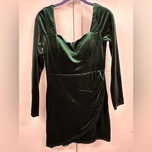 Velvet Emerald Cocktail Dress